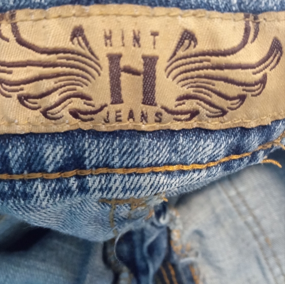 Lot of 2 Women's Skirts Knee Length Hint Jeans Sz 13 and H&M Sz Large fits XXL - Picture 4 of 7